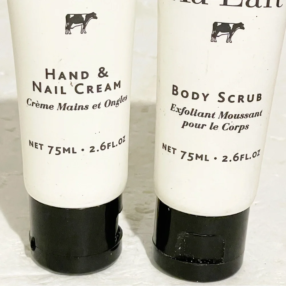 Scottish Fine Soaps Au Lait Hand & Nail Cream Body Scrub 2.6oz Lot‎ Skincare NEW